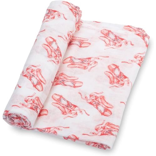 LollyBanks Baby Blanket, 100% Cotton Muslin Swaddle Blankets for Girls, Large 47 x 47 Inches Newborn Blanket, Soft and Breathable Swaddle Blanket, Baby Essentials, Registry (for Pink Lovers 2 Pack)