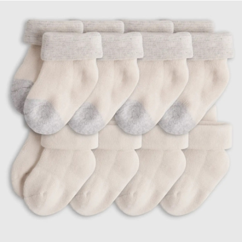 Organic Fold Over Socks 8-Pack - Baby Boy