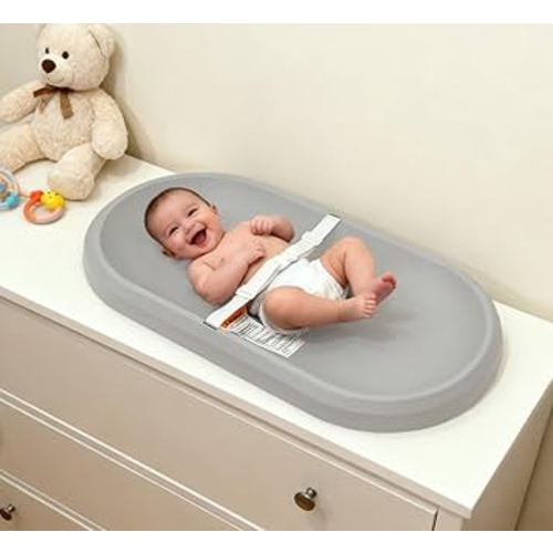 Baby Changing Pad - Lightweight Wipeable Foam Changing Pad, Comfortable and Waterproof, Fits All Changing Table, 30"x 15.6", Gray