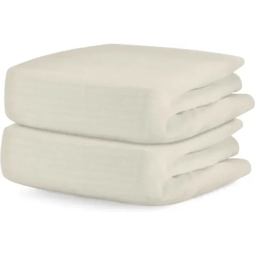 Newton Baby Organic Fitted Crib Sheets (2-Pack) - 100% Breathable and Ultra-Soft, 100% Organic Muslin Cotton, Oatmeal, Fits All Standard Cribs