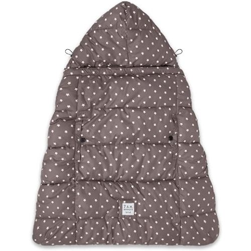 7AM Enfant Baby Carrier Cover - K-Poncho Universal Fit Winter Ultra Soft Plush Lining, Water Repellent Bunting Bag with Adjustable Hood, Multifunctional Stroller & Car Seat Blanket Cover | (0-3T)