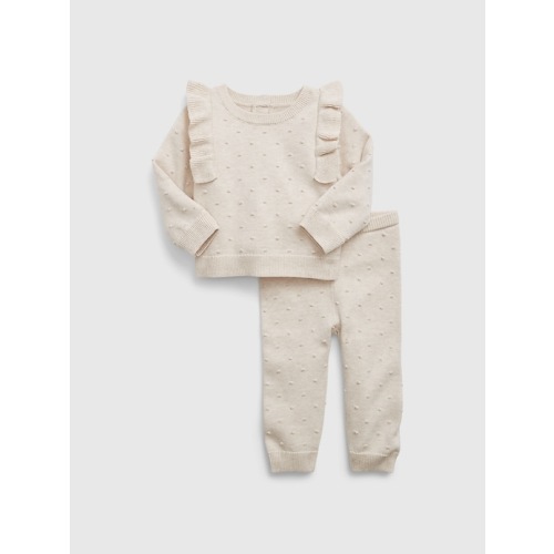 Baby Sweater Outfit Set in tan heather, size: 3-6 M