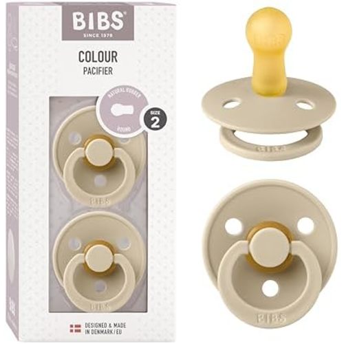 BIBS Pacifiers | Natural Rubber Baby Pacifier Combo | Set of 2 BPA-Free Soothers