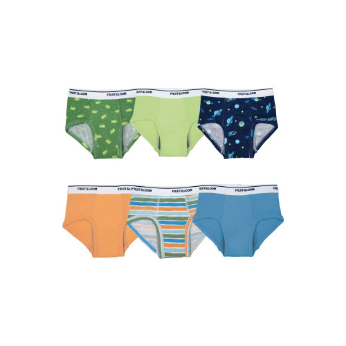 Fruit of the Loom Toddler Boy Potty Trainers Brief Underwear, 6 Pack, Sizes 2T-5T