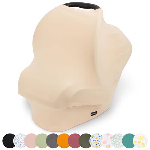 Breathable Nursing Cover Up and Car Seat Cover for Babies Simka Rose - Breastfeeding Cover for Baby Boy & Girl - Adjustable Stretchy Infant Carseat Canopy Carrier Cover for Summer - Must Have Registry