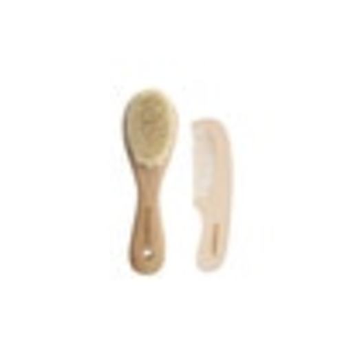 Buy Haakaa: Goat Wool - Wooden Baby Hair Brush & Comb Set | Mighty Ape NZ
