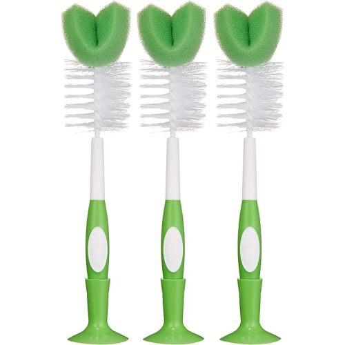 Amazon Brand - Mama Bear Bottle Brush (Pack of 3), White