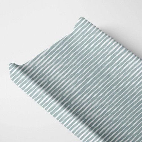 Norani Changing Pad Cover - Green Stripes
