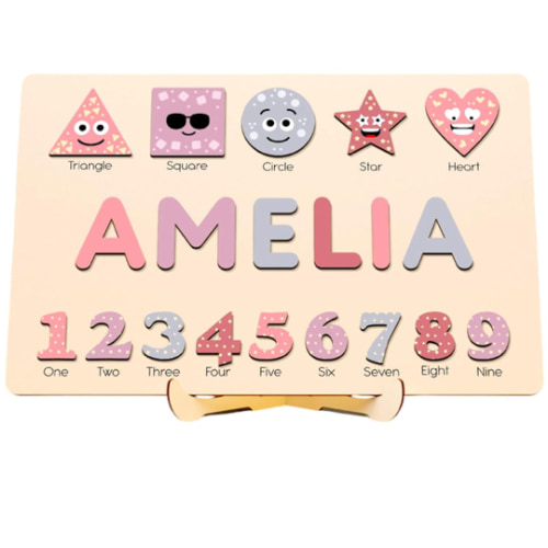 Name Puzzle for Kids, Montessori Board, Personalized Custom Name Puzzle Sign, Toddler Gift, Baby Name Gift, Gift for Kids, Christmas Gifts