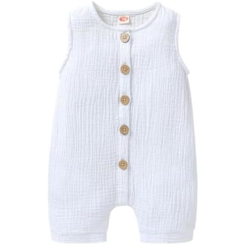 Infant Newborn Baby Boys Girls Cotton Linen Romper Summer Jumpsuit Sleeveless Overalls Clothing Set