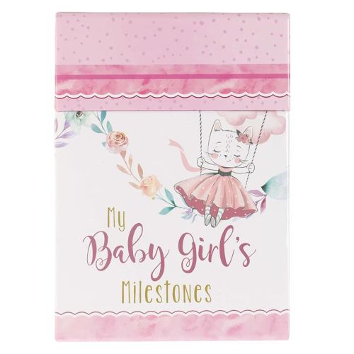 Christian Art Gifts - Card Box My Baby Girl's Milestones