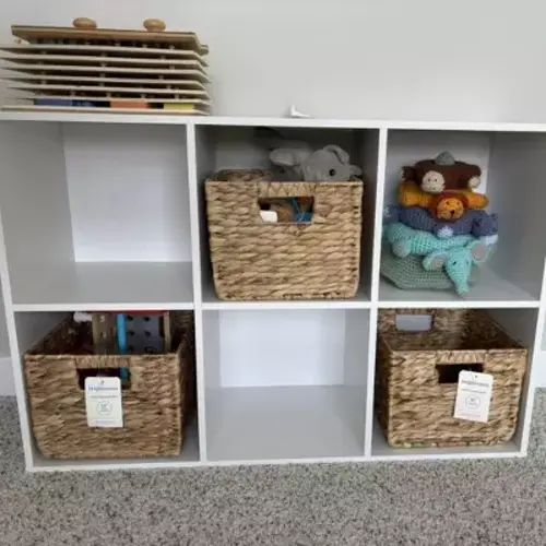 11" 6 Cube Book Decorative Book Shelf White - Brightroom™