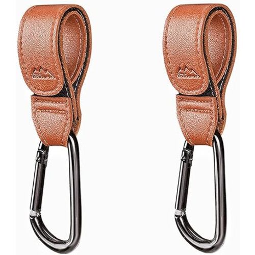 Stroller Hooks - Brown