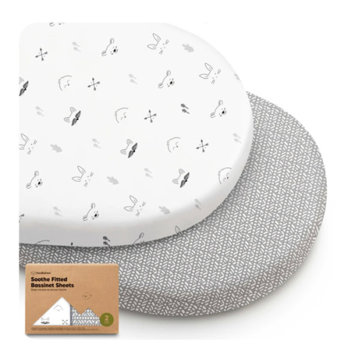 2-Pack Soothe Fitted Bassinet Sheets