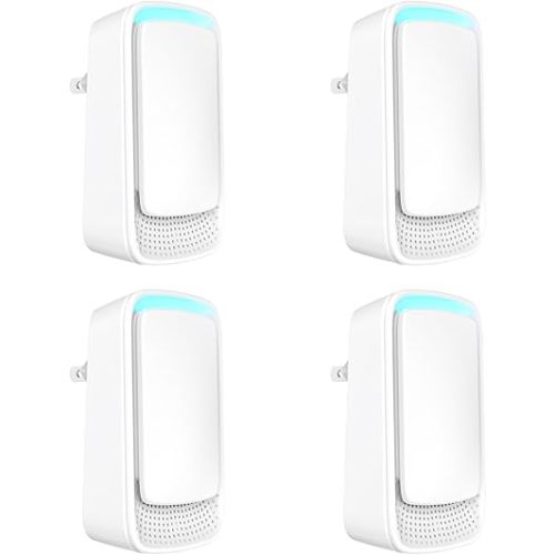 Plug In Air Ionizers - Negative Ion Technology Air Purifier - Quiet Operation Air Freshener for Home, Bedroom, Office, Garage Room - Portable Air Purifiers Odor,Pets Smell - Air Cleaner White (4 Pack）