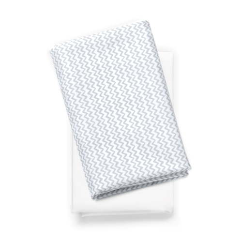 Chicco LullaGo Anywhere Bassinet Sheets Fits LullaGo Anywhere Bassinets, Deep Pockets, Secure Fit - White Doodle (White), New