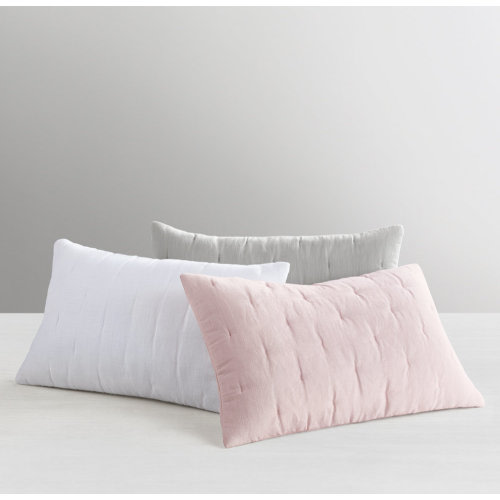 Washed Linen-Cotton Tufted Boudoir Sham | RH Baby & Child
