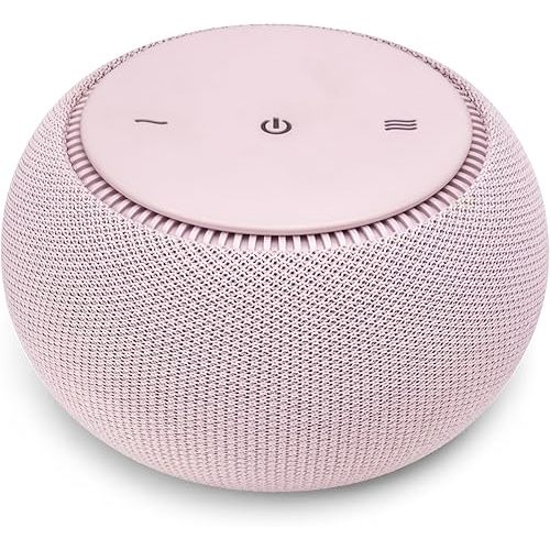 SNOOZ Pro - Smart White Noise Machine & Travel Case - Real Fan Inside, Non-Looping White Noise, Adjustable Tone & Volume - App-Based Remote Control & Sleep Timer - Blush