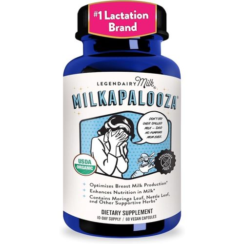 Legendairy Milk Milkapalooza Lactation Supplement for Breastfeeding Moms, Increase Breast Milk Supply with Organic Moringa, Fennel, Nettle, & Shatavari, Vegan Postpartum Essentials Fenugreek-Free 60ct