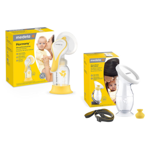 Medela Manual Breast Pump Set - Perfect Pair Bundle, Includes Harmony Manual Breast Pump & Silicone Breastmilk Collector