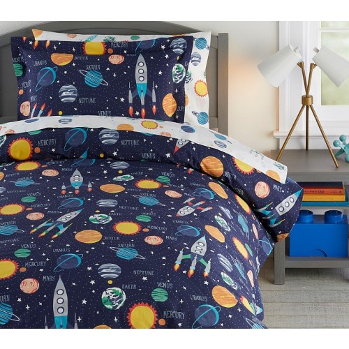 Solar System Glow-in-the-Dark Duvet Cover | Pottery Barn Kids