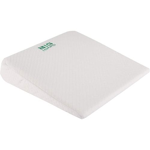 Big Hippo Wedge Pillow Memory Foam Wedge Pillow Cushion, 14.1 x 14.1 x 2.75 inches