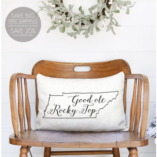 Tennessee Pillow, Good 'Ole Rocky Top, Tennessee Decor, Rocky Top pillow, Tennessee dorm room decor, Graduation Gift