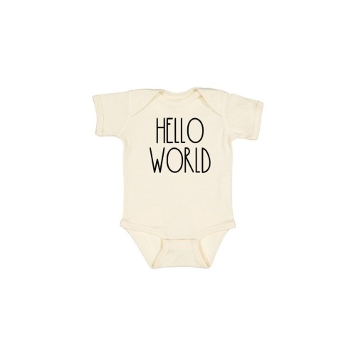 Hello World Short Sleeve Bodysuit