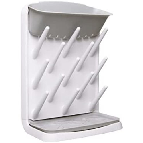 Ubbi Vertical Baby Bottle Drying Rack, Countertop Drying Rack Baby Accessory, Gray