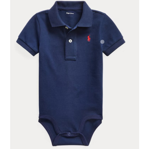 Cotton Mesh Polo Bodysuit | Ralph Lauren