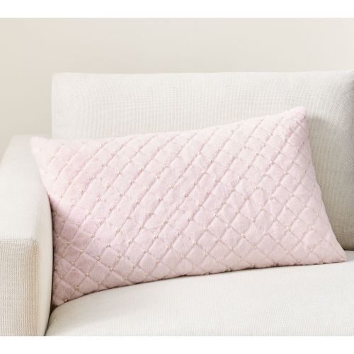 LoveShackFancy Faux Fur Pearl Lumbar Pillow
