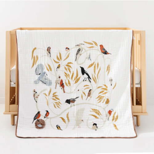 For the Birds Muslin Cotton Quilt