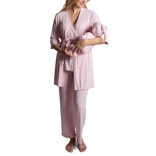 Maternity Analise During & After 5-Piece Maternity/Nursing Sleep Set, X-Large, Blush