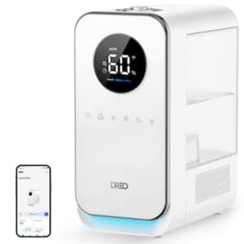 Humidifiers for Bedroom Home, Top-filled Smart Quiet Cool Mist Humidifiers for Large Room