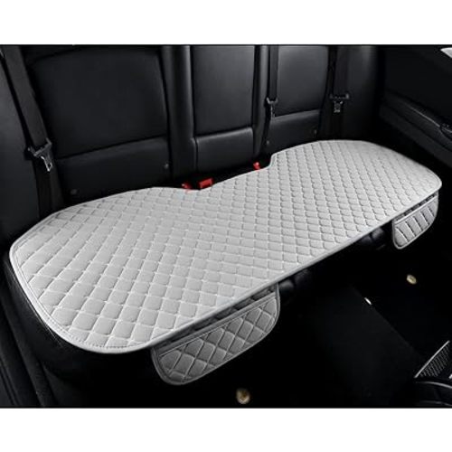 Car Seat Covers Gray Universal Car Seat Cushion, Rear Bench Seat Protective Mat pad for Car Truck SUV and Baby Skin-Friendly (Gray-Rear)
