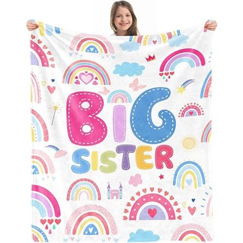 Big Sister Gift - Ultra Soft Flannel Throw Blanket, 50" x 60"
