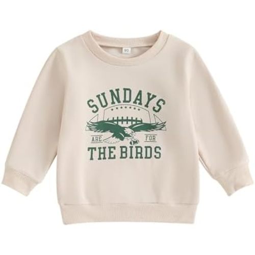 Sundays Are For The Birds Sweatshirt Toddler Boy Girl Long Sleeve Shirt Pullover Game Day Football Outfit
