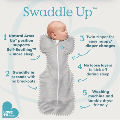 Swaddle Up™ 1.0 TOG Cotton Gray