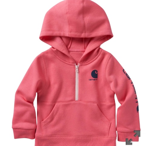 Girls' Long-Sleeve Half-Zip Sweatshirt (Infant/Toddler) | 12M | Carhartt