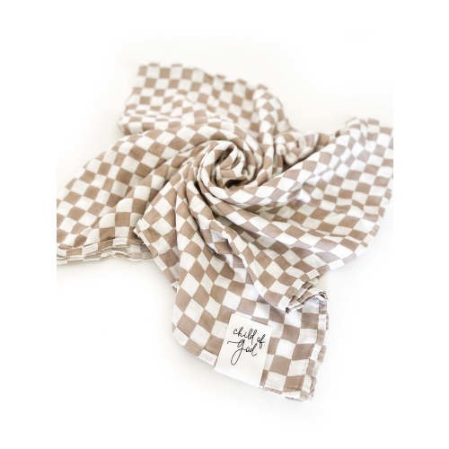 Child of God Checker Swaddle Blanket