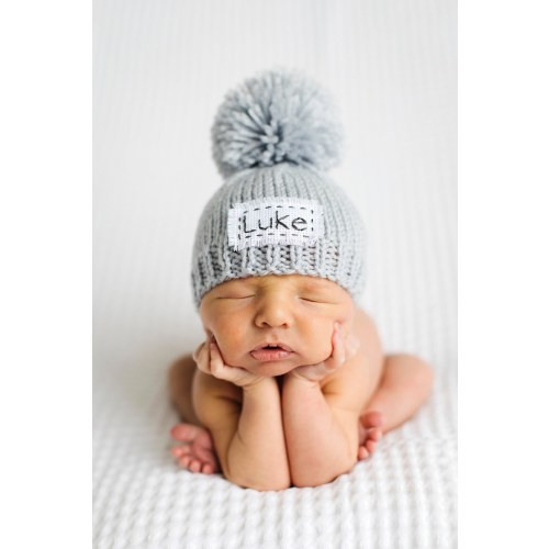 Personalized Baby Hat Pompom or Plain Infant Coming Home Cap Personalised Newborn Name Hat Monogrammed Keepsake Photo Prop Beanie 50+Colors
