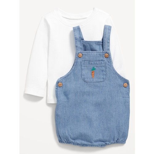 Long-Sleeve T-Shirt and One-Piece Romper Set for Baby