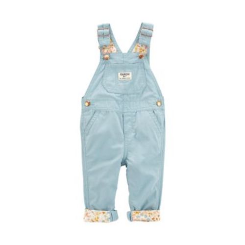 Baby Girls Floral Lined Overalls