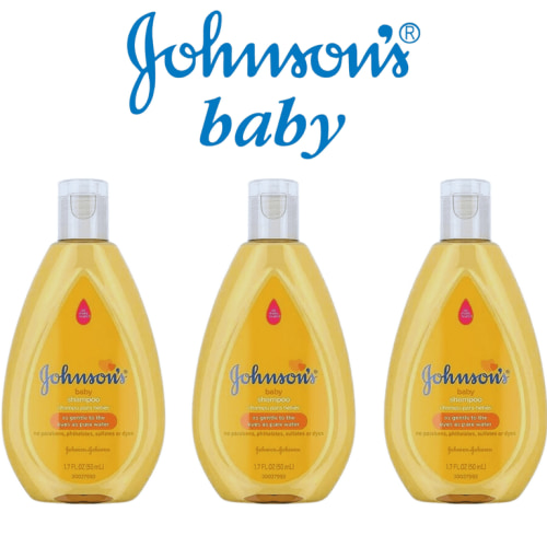 3 Pack - Johnson's Baby Shampoo, Gentle Tear Free Formula Travel Size 1.7oz