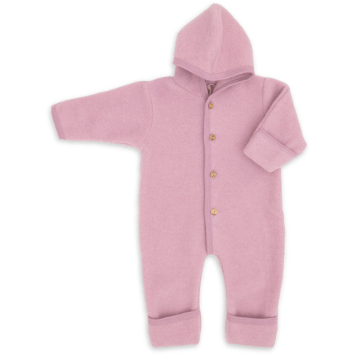 Hooded wool fleece overall