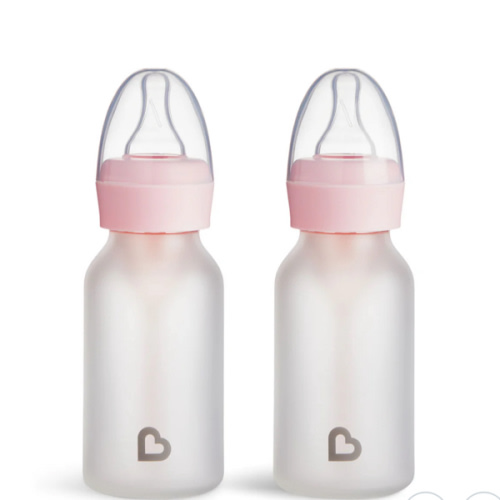 Bond™ Silicone Glass Bottle 4oz or 8oz, 2pk | Munchkin - Pink