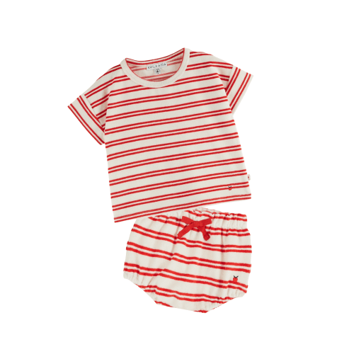 Danrie - Striped Terry Set