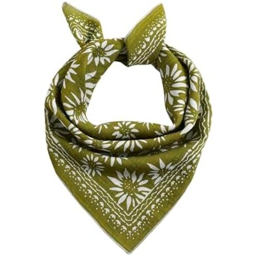 STARWHISPER Multicolored 22''x22'' Cotton Bandana for Women and Men Multi-purpose Headband Hair Scarf Protective Coverage