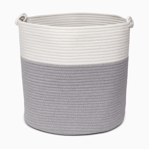 Sprucely Large Rope Basket - Grey, Single