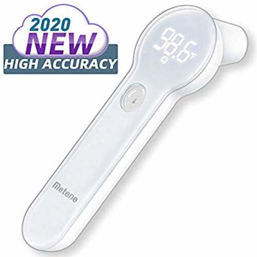 Baby Thermometer for Fever, Instant Accurate Reading Medical Digital Forehead and Ear Thermometer, Metene Infrared Infant Thermometer for Best Accuracy with Indicator for Kids, Toddlers, and Adults